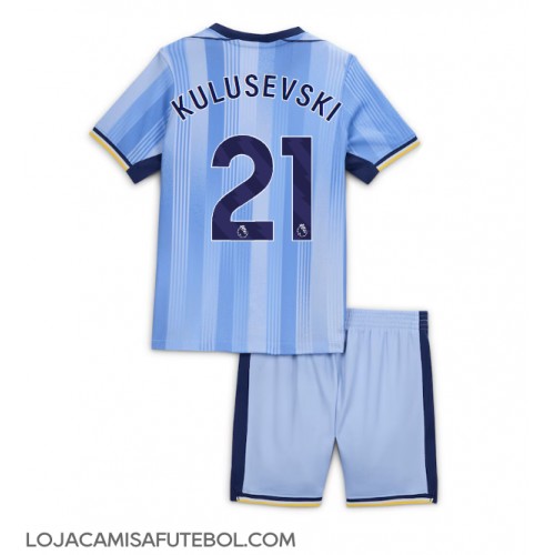 Camisa de Futebol Tottenham Hotspur Dejan Kulusevski #21 Equipamento Secundário Infantil 2024-25 Manga Curta (+ Calças curtas)